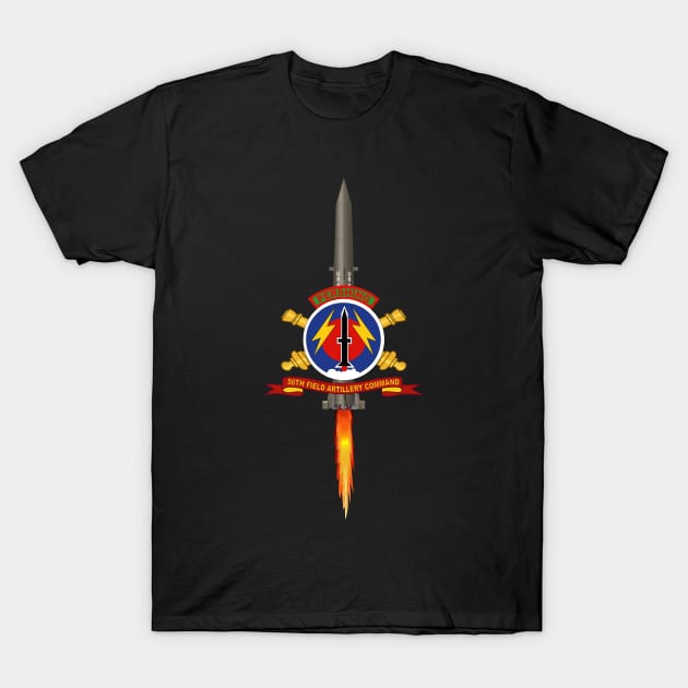 56th Field Artillery Command - SSI w Br - Ribbon w Pershing - Firing T-Shirt by twix123844